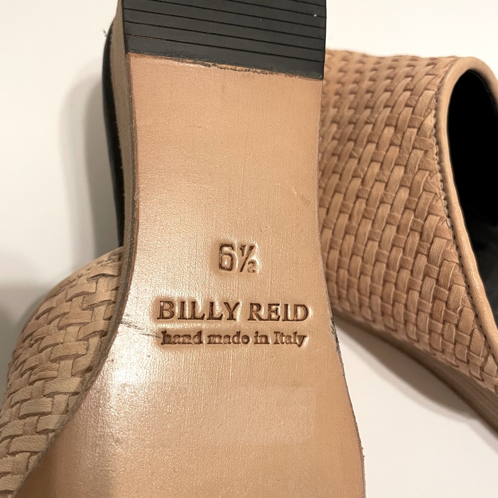 Authentic Billy Reid designer neutral mules.